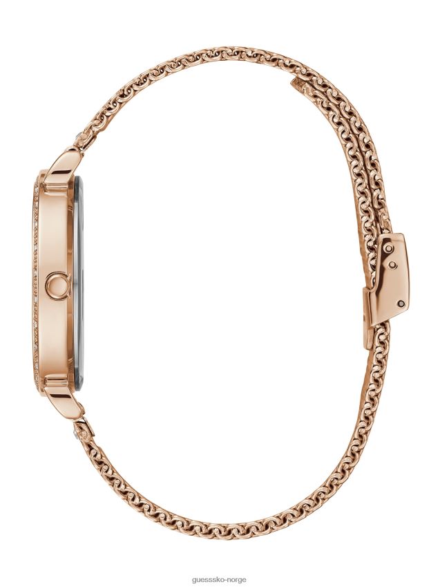 Guess juvel rosa gull-tone klokke uten farge ingen farge unisex F0LJ807828