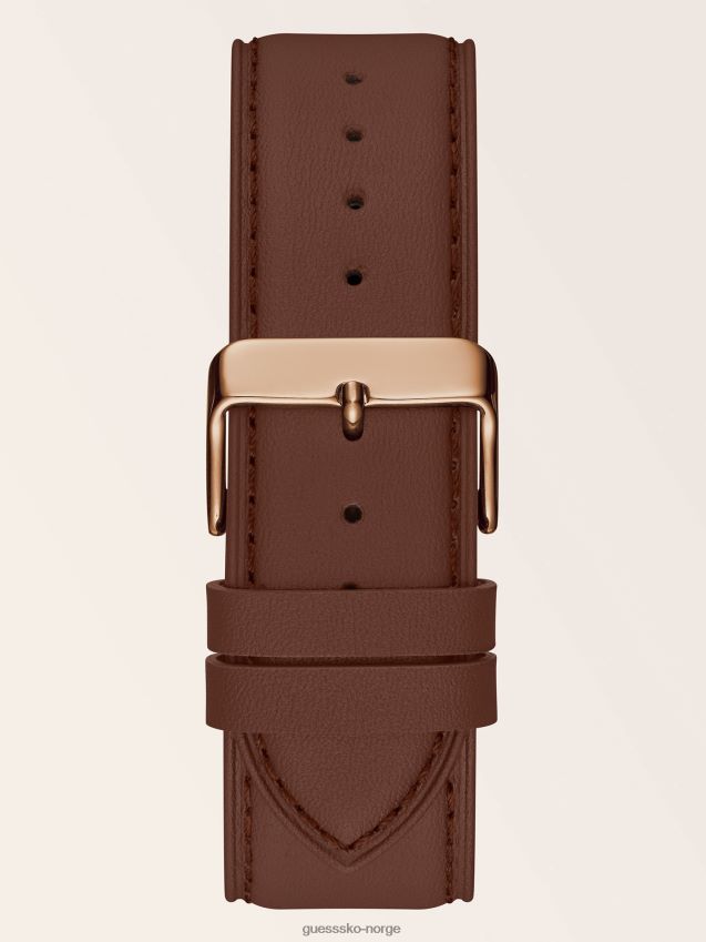 Guess klokke i ekte skinn med datofunksjon hvit hvit unisex F0LJ80944