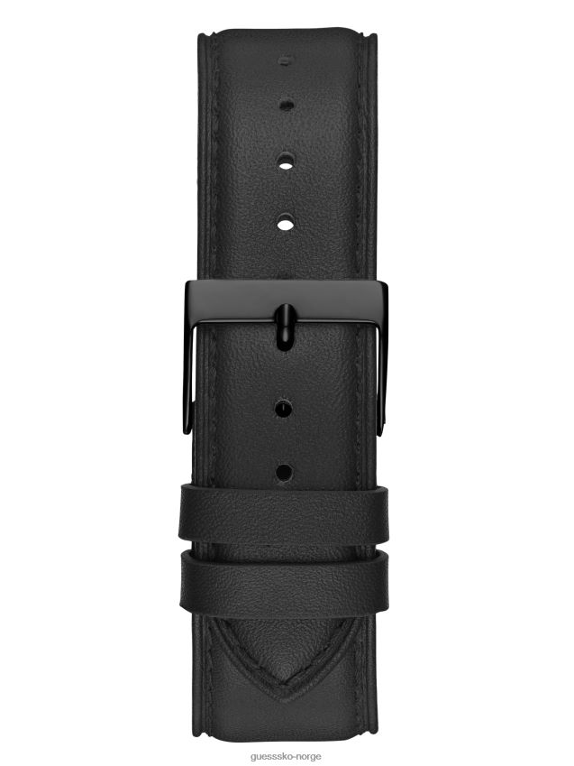 Guess kronografisk klokke i flere sorte toner og svart skinn multi unisex F0LJ8011012