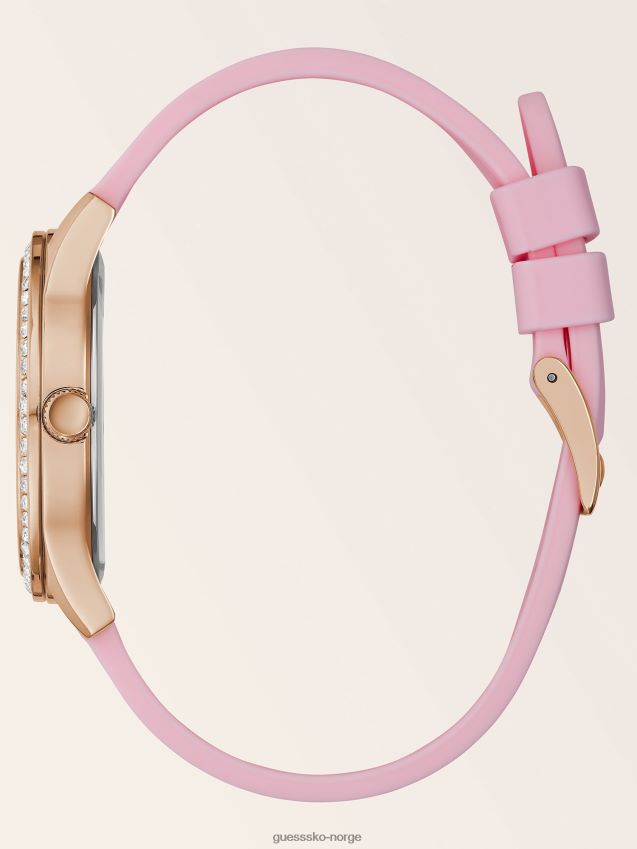 Guess krystall analog klokke i rosa gull Rose gull unisex F0LJ804722