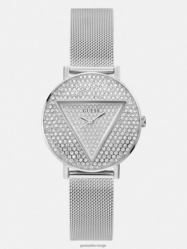 Guess krystall analog klokke sølv sølv unisex F0LJ804681