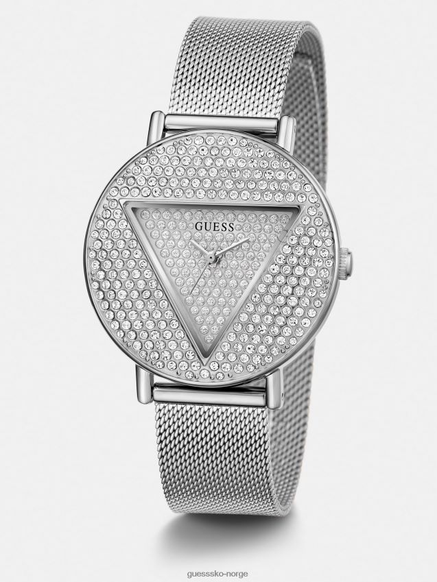 Guess krystall analog klokke sølv sølv unisex F0LJ804681