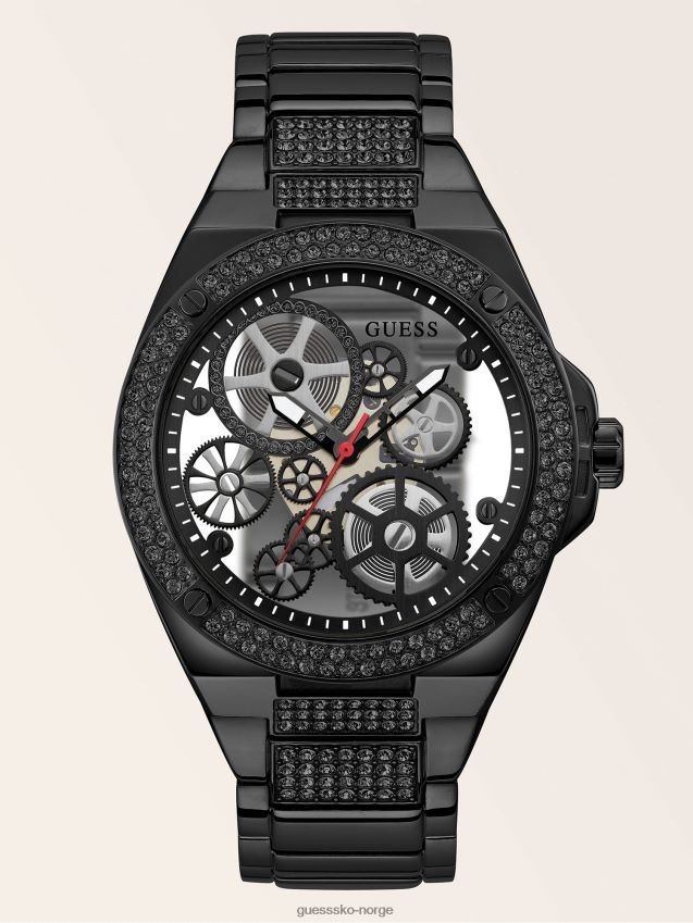 Guess krystall analog klokke svart svart unisex F0LJ801683
