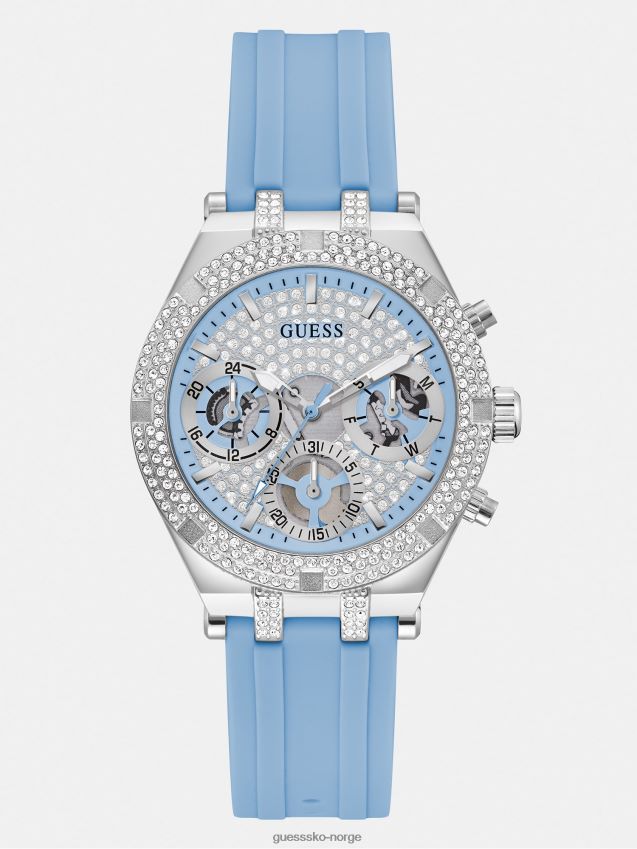 Guess krystall multifunksjonsklokke sølv sølv unisex F0LJ804687