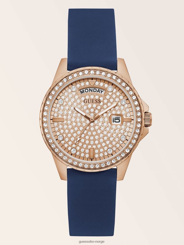 Guess krystallkalenderklokke sølv sølv unisex F0LJ804173