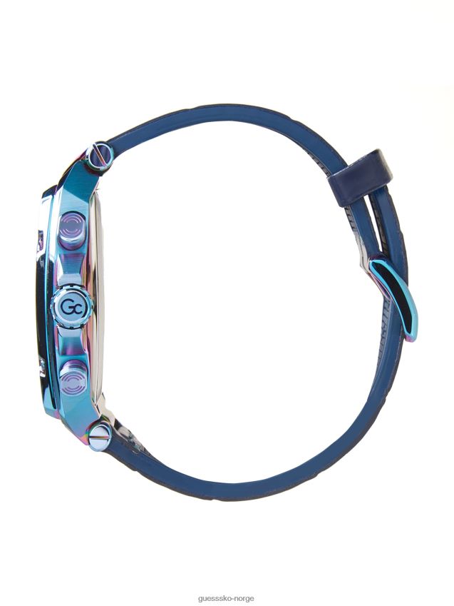 Guess multi gc blå skinn chrono multifunksjonsklokke multi unisex F0LJ8010866