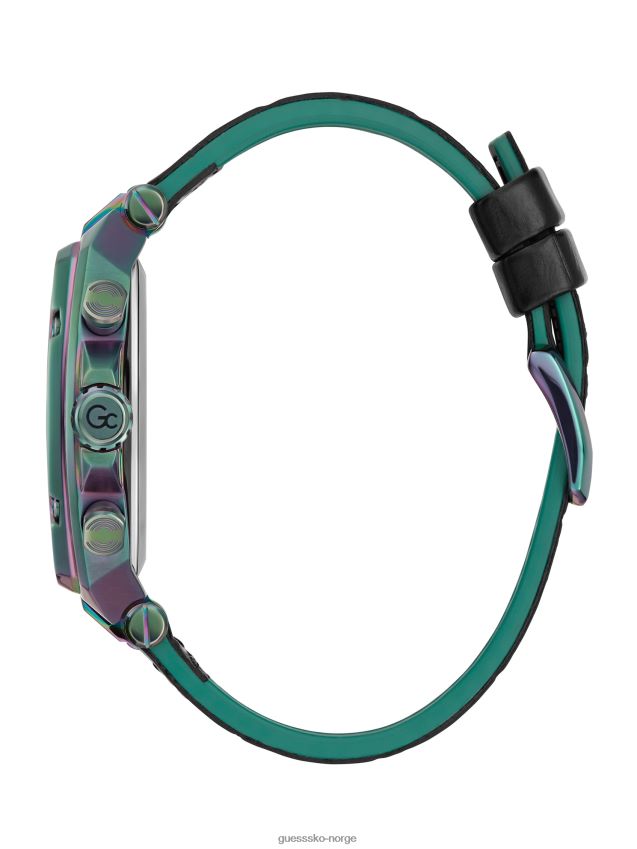 Guess multi gc sort skinn chrono multifunksjonsklokke multi unisex F0LJ8010950