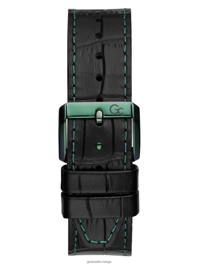 Guess multi gc sort skinn chrono multifunksjonsklokke multi unisex F0LJ8010950