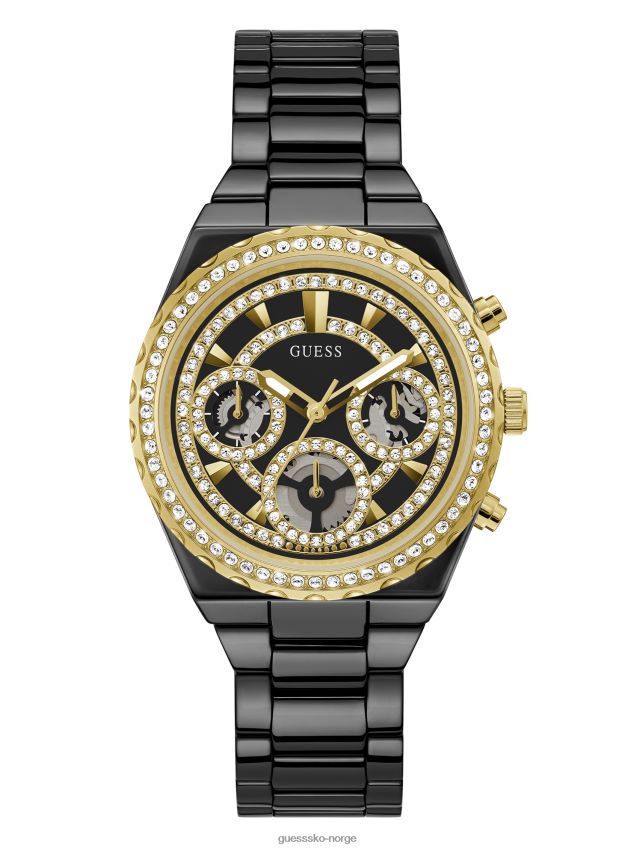 Guess multi-gulltone og svart keramisk multifunksjonsklokke multi unisex F0LJ807827