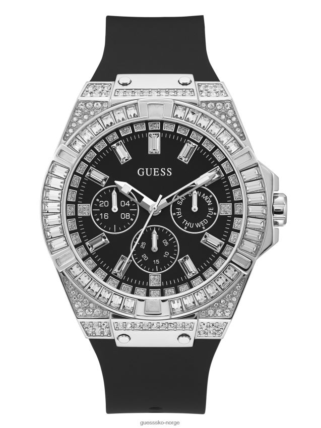 Guess multi oversized sølvfarget multifunksjonsklokke multi unisex F0LJ8010986