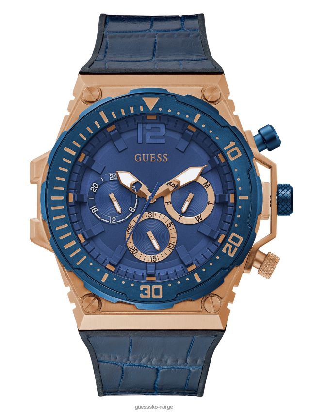 Guess multi-rose-gull-tone og blå multifunksjonsklokke multi unisex F0LJ8010956