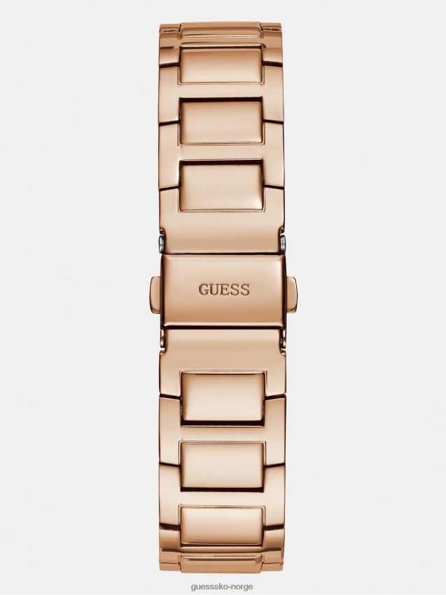Guess multifunksjons krystallklokke i rosa gull Rose gull unisex F0LJ804039