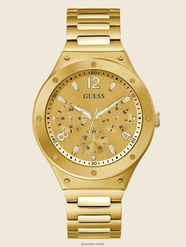 Guess multifunksjonsklokke i gull multi unisex F0LJ8010957