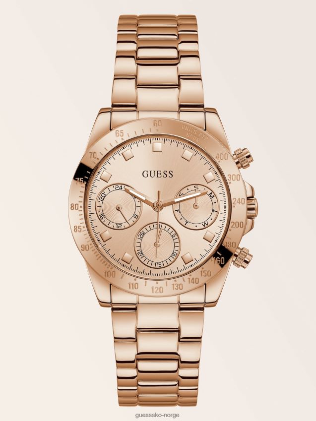 Guess multifunksjonsklokke i rosa gull Rose gull unisex F0LJ804659