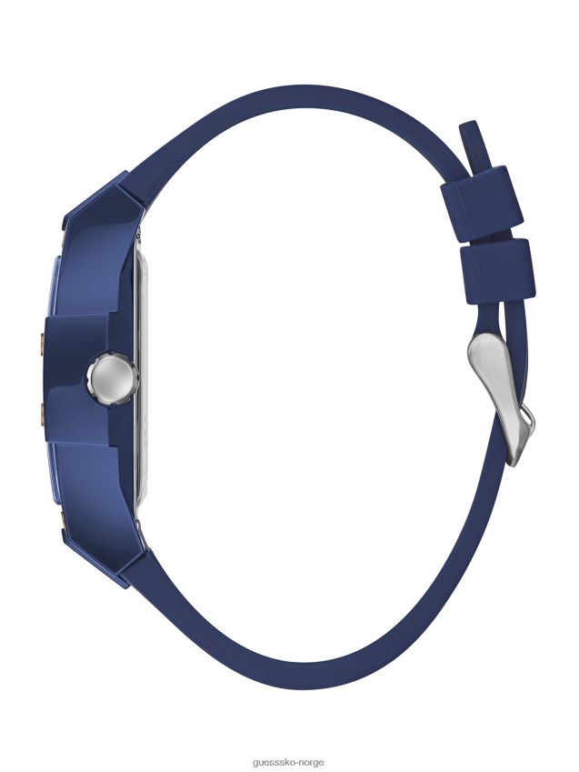 Guess multifunksjonsklokke i rosa gull og blå silikon multi unisex F0LJ8010894