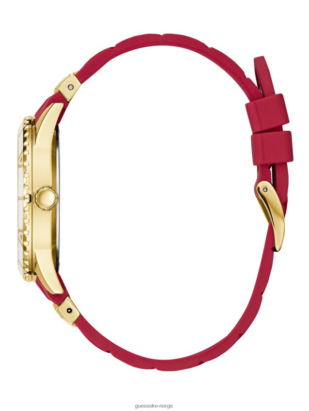 Guess rød tofarget og rød multifunksjonsklokke rød unisex F0LJ8010122