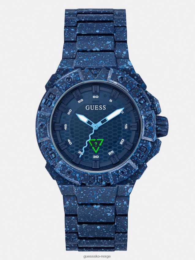 Guess resirkulert plast analog klokke svart svart unisex F0LJ801365