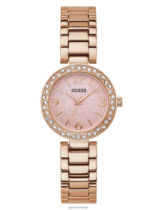 Guess rhinestone rose gull-tone analog klokke uten farge ingen farge unisex F0LJ807755