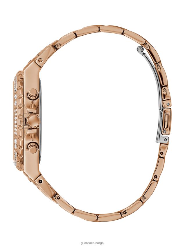 Guess roségull-tone og rhinestone multifunksjonsklokke multi multi unisex F0LJ807618