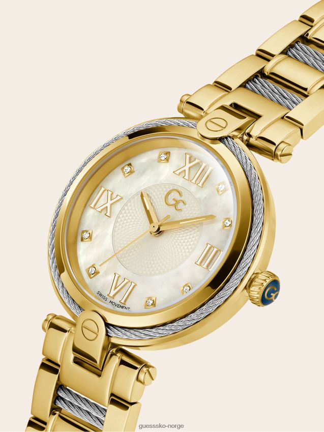 Guess rosa gull gc stål analog klokke ny trend Rose gull unisex F0LJ804698