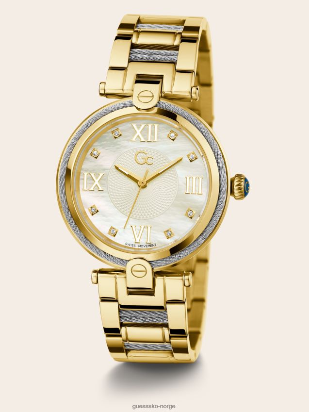 Guess rosa gull gc stål analog klokke ny trend Rose gull unisex F0LJ804698
