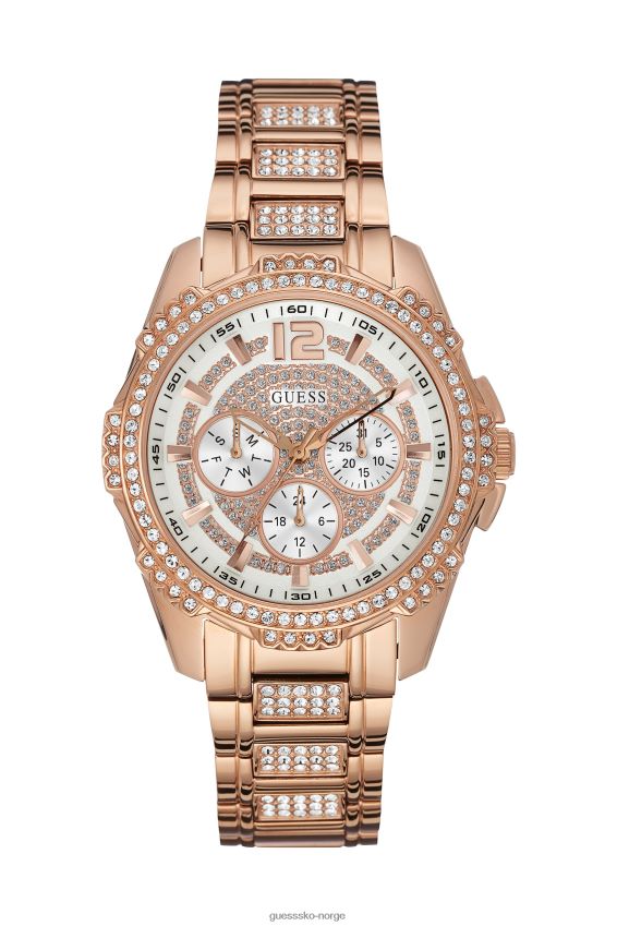Guess rosa gull-tone multifunksjon krystall klokke uten farge ingen farge unisex F0LJ807831