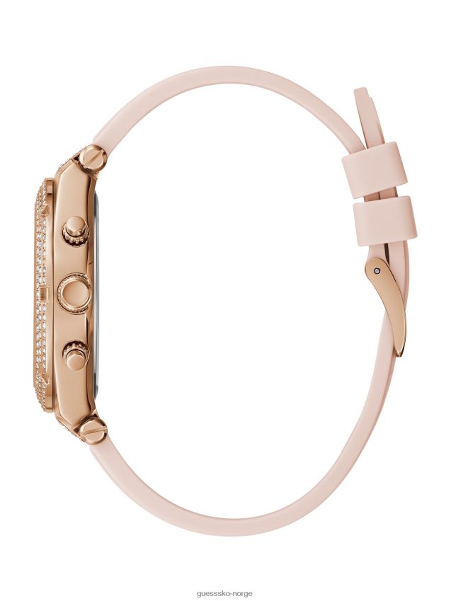 Guess rosa gull-tone og rosa silikon multifunksjonsklokke multi multi unisex F0LJ8010113
