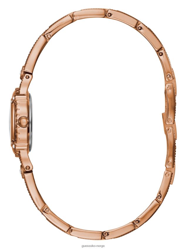 Guess rosa gull-tone petite krystall klokke uten farge ingen farge unisex F0LJ8010110