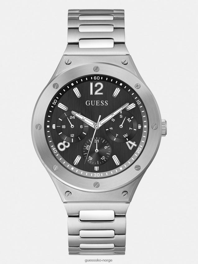 Guess rustfritt stål multifunksjonsklokke svart ny trend svart unisex F0LJ801647