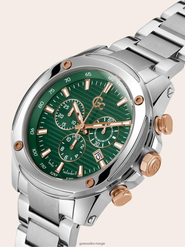 Guess sølv gc stål kronograf klokke sølv unisex F0LJ801653