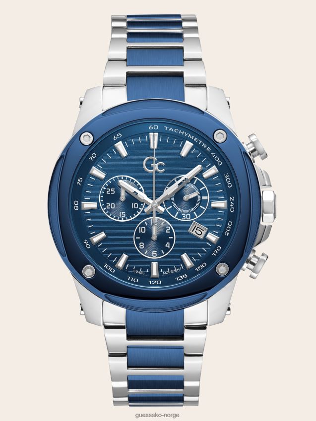 Guess sølv gc stål kronografklokke ny trend sølv unisex F0LJ801685