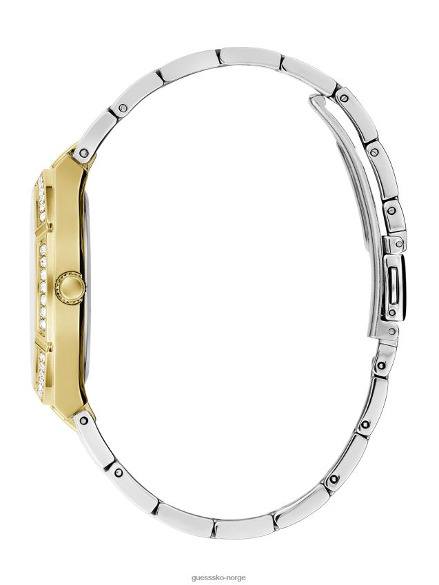 Guess sølv/gull tofarget analog klokke sølv/gull unisex F0LJ8010112