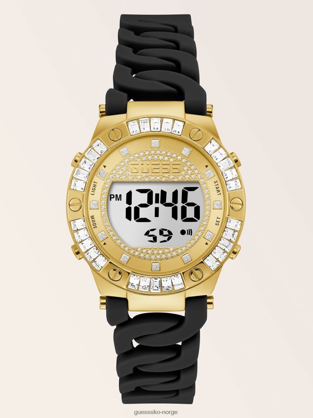 Guess sølv krystall digital klokke sølv unisex F0LJ804235