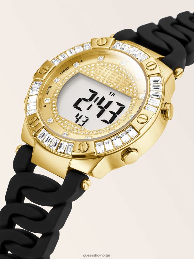 Guess sølv krystall digital klokke sølv unisex F0LJ804235