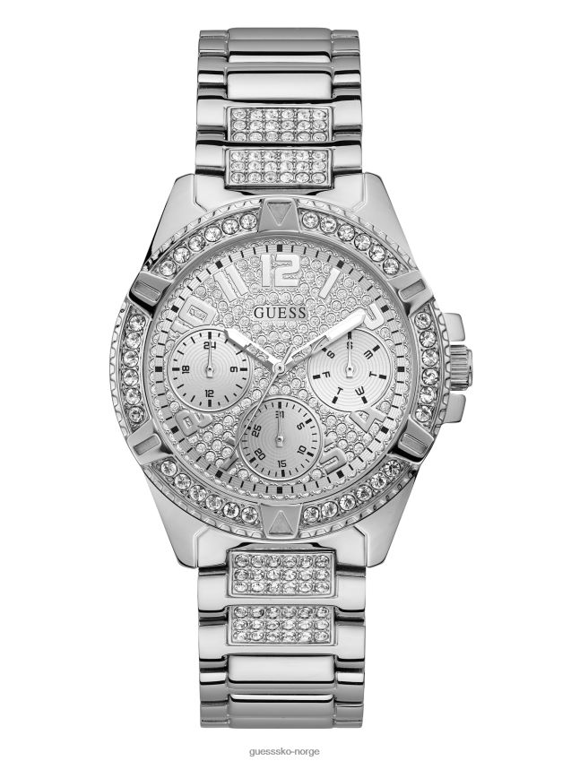Guess sølv rhinestone sølv-tone multifunksjonsklokke sølv unisex F0LJ8010088