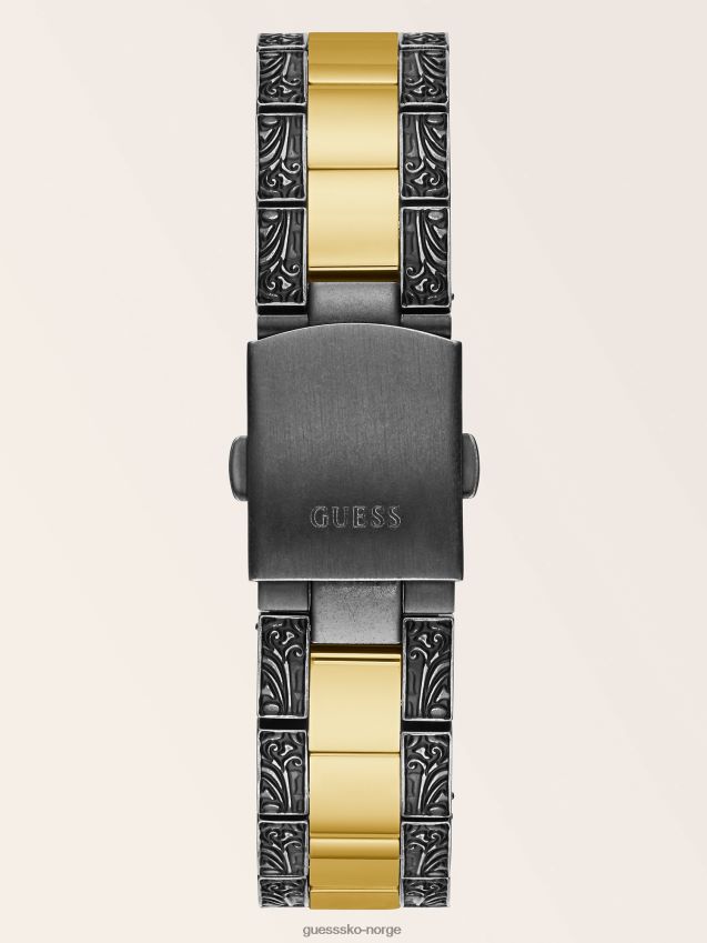 Guess sølv tofarget analog klokke sølv unisex F0LJ806285