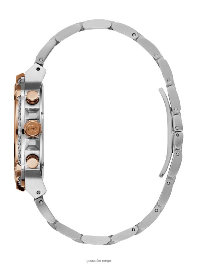 Guess sølv tofarget og sort kronografklokke sølv unisex F0LJ8010933