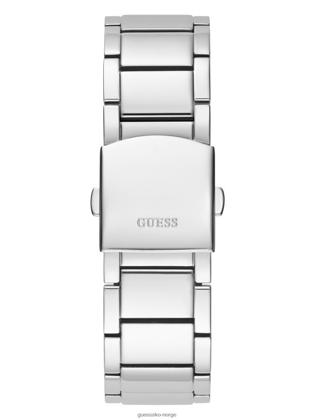Guess sølv-tone eksponert urskive analog klokke multi multi unisex F0LJ8010922