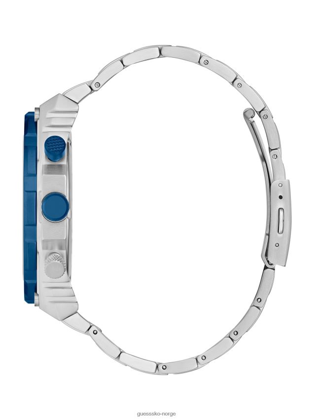 Guess sølv-tone eksponert urskive multifunksjon klokke multi multi unisex F0LJ8010951