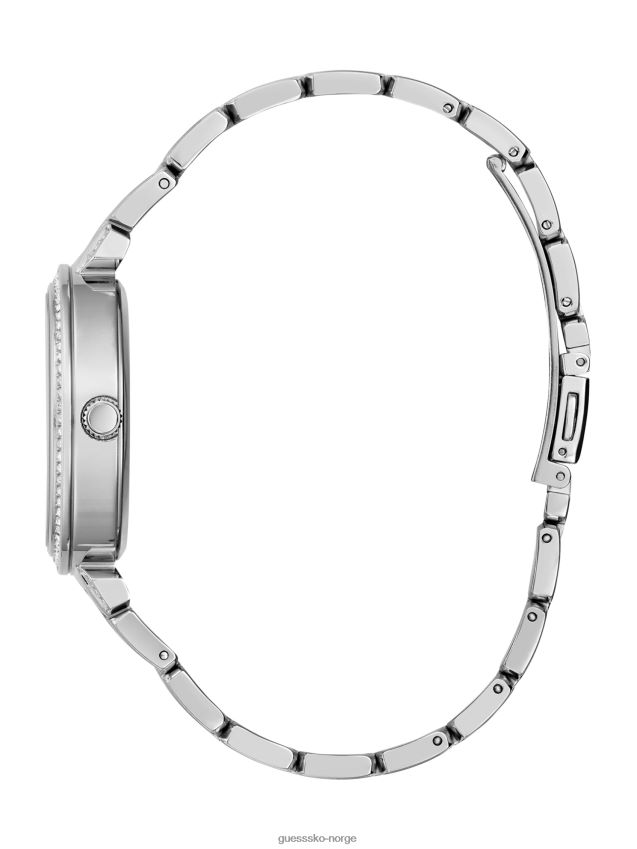 Guess sølv-tone floral cut-through analog klokke sølv sølv unisex F0LJ8010099