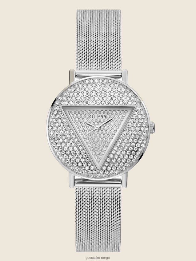 Guess sølv-tone logo analog klokke sølv sølv unisex F0LJ8010261