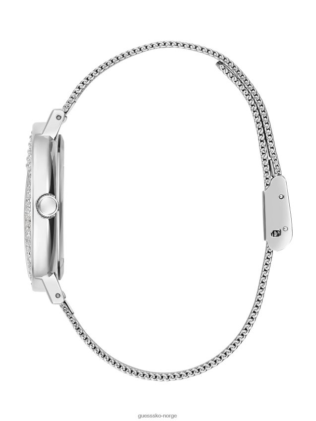 Guess sølv-tone logo analog klokke sølv sølv unisex F0LJ8010261