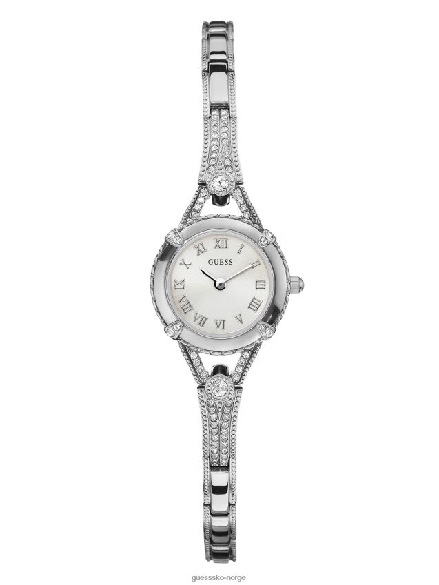 Guess sølv-tone petite krystall klokke uten farge ingen farge unisex F0LJ8010116
