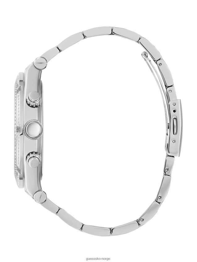 Guess sølvfarget multifunksjonsklokke med eksponert urskive sølv unisex F0LJ8010902