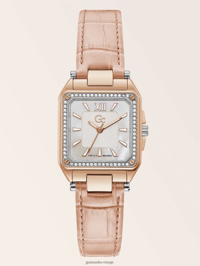 Guess skinn gc analog klokke rosa gull Rose gull unisex F0LJ804743