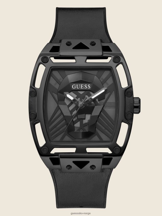 Guess svart analog utskjæringsklokke svart svart unisex F0LJ8010972