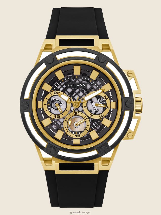 Guess svart multifunksjonsklokke multi ny trend multi unisex F0LJ8010984