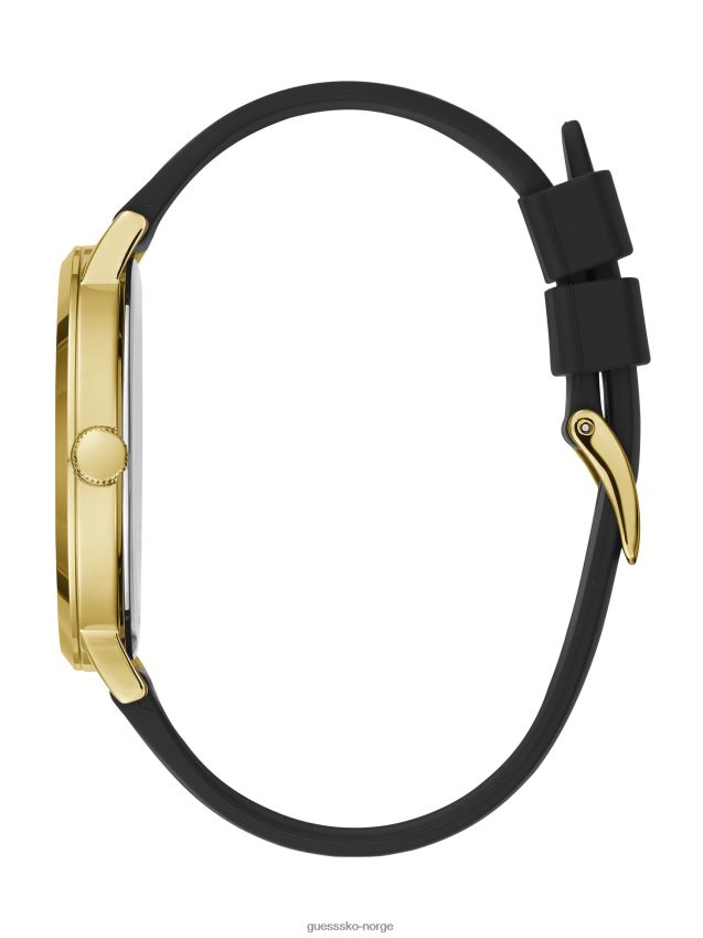 Guess svart og gull-tone analog klokke svart ny trend svart unisex F0LJ8010994