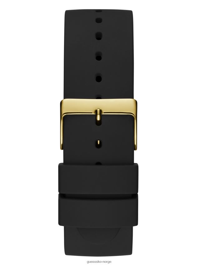 Guess svart og gull-tone analog klokke svart ny trend svart unisex F0LJ8010994
