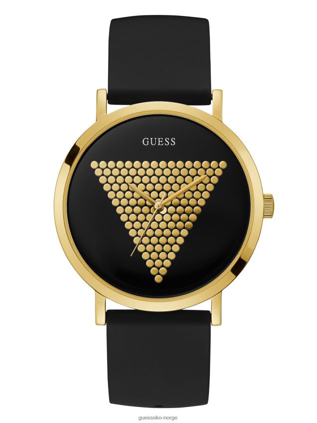 Guess svart og gullfarget analog klokke svart svart unisex F0LJ8010959